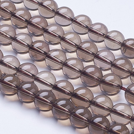 Arricraft Natural Smoky Quartz Beads Strands, Round, 8mm, Hole: 1mm, about 50pcs/strand, 15.8 inches