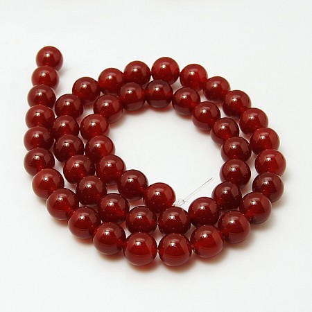 Arricraft Natural Red Agate Beads Strands, Dyed, Grade A, Round, 8mm