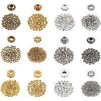 Pandahall Elite 900pcs 6 Styles Tibetan Spacer Beads Alloy Jewelry Bead Charm Spacers Loose Beads for Bracelet Necklace Earring Jewelry Making Supplies