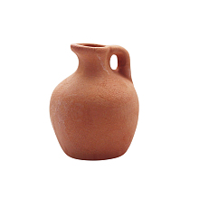 Honeyhandy Mini Ceramic Vase Miniature Ornaments, Micro Landscape Garden Dollhouse Accessories, Pretending Prop Decorations, Pot, Sienna, 28x22mm, Hole: 6mm