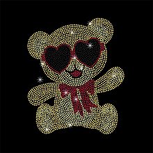 NBEADS Teddy Bear Bling Rhinestone Sticker, Crystal Car Decoration Stickers Sparkling Diamond Sticker Glass Hotfix Rhinestone for Art Craft Clothing Car Window Laptop Decor, 11.69×8.27 Inch