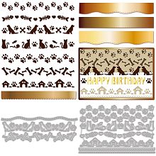 MAYJOYDIY 10pcs Cats Dog Cutting Dies Animals Metal Cutting Dies Fish Cats Dog Paw Print Dies Cut Embossing Stencils for Handmade Card Making Scrapbooking Album Paper Craft