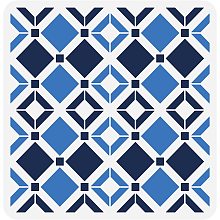 FINGERINSPIRE Tartan Stencil for Painting 11.8x11.8 inch Moroccan Geometry Tile Stencil Large Plastic Square Pattern Wall Stencil Reusable Art Craft Stencils for Tile Furniture Floor Wall Decor