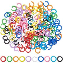 PandaHall Elite 200pcs Colored Jump Rings 10 Colors Open Jump Rings 6mm O Ring Connectors 18 Gauge Jewelry Making Rings Chainmail Rings for Keychain Choker Earring Necklaces Bracelet Jewelry Making