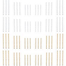 PandaHall Elite 3 Sizes Faceted Tube Beads, 60pcs Brass Straight Tube Beads Macrame Beads Spacer Beads for DIY Sewing Craft and Macrame Wall Hanging Plant Holder Craft, 24K Golden/Silver