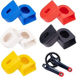 CHGCRAFT 10 Paris 5 Colors Bike Crank Boot Protector Bicycle Crank Arm Boots Universal Silicone Soft Cranks Boot Protection for Mountain Bike Road Bike Alloy Crank 42x35x19mm