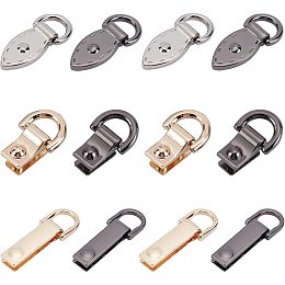 ARRICRAFT 3 Styles Metal Bag Buckle, 12 Pack Alloy Purse Suspension Clasp Handbag Buckles Clasp with D Ring Metal Chain Link Connector Backpack Hardware Accessories for DIY Bag Leather Craft Making