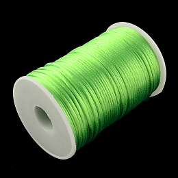 Honeyhandy Polyester Cords, Lime, 2mm, about 98.42 yards(90m)/roll