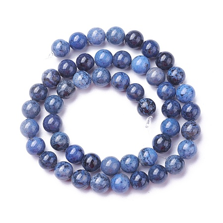 Arricraft Natural Dumortierite Quartz Beads Strands, Round, 8mm, Hole: 0.8mm, about 49pcs/strand, 15.5 inches(39.5cm)