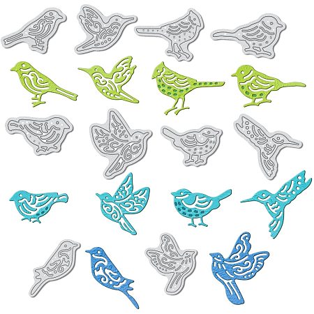 GLOBLELAND 10pcs Metal Bird Cutting Dies Stencils for DIY Scrapbooking Album Decorative Wedding Invitation Card Making