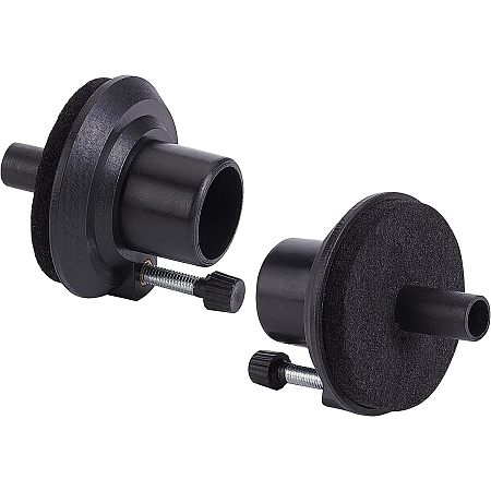BENECREAT 2pcs Hi-hat Cymbal Stand Holder, 0.9 inch Black Rubber Drum Set Surpport Accessories for Perfect Music Performance