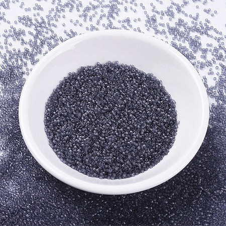 MIYUKI® Delica Beads, Japanese Seed Beads, 11/0, (DB0386) Matte Transparent Dried Lavender Luster , 1.3x1.6mm, Hole: 0.8mm; about 2000pcs/10g