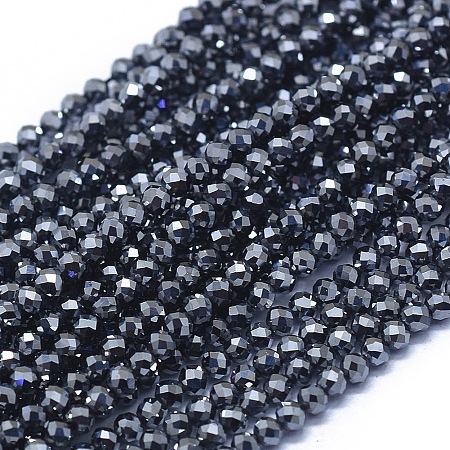 ARRICRAFT Terahertz Stone Beads Strands, Faceted, Round, 2.5mm, Hole: 0.5mm, about 179pcs/Strand, 153.54 inches(390cm)