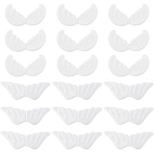 GORGECRAFT 24PCS 2 Styles White Cloth Angel Wings Fabric Embossed Wings Cloth Sticker Christmas Ornaments Costume Applique Patches for Crafts Clothes Hair Accessories Handmade Party Decorative Props