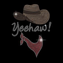 SUPERDANT Western Cowboy Iron on Rhinestone Heat Transfer T-Shirt Crystal Decor Clear Bling DIY Patch Clothing Repair Hot Fix Applique for Clothing Vest Shoes Hat Jacket Decorations