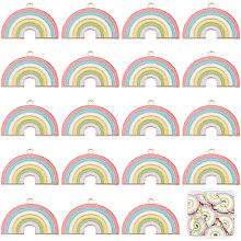 SUNNYCLUE 1 Box 30Pcs Rainbow Charms Enamel Colorful Charms Weather Charms for Jewelry Making Multi Color Charms Rainbow Pendants Bulk Earrings Bracelets Keychain Necklace Supplies DIY Craft