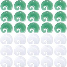 PandaHall Elite 60pcs Elephant Stone Charms, Elephant Trunk Imitation Jade Pendants Auspicious Glass Jewelry for Women Men Fashion Good Luck Friendship Necklace Bracelet Earring Jewelry Making 2 Color