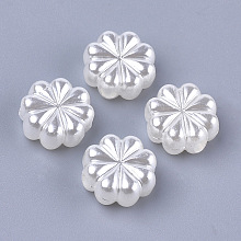 Honeyhandy Acrylic Imitation Pearl Beads, Flower, Creamy White, 13x14x6mm, Hole: 2.5mm, about 700pcs/500g