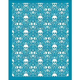 OLYCRAFT Silk Screen Printing Stencil, for Painting on Wood, DIY Decoration T-Shirt Fabric, Skull Pattern, 100x127mm