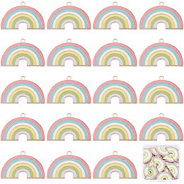 SUNNYCLUE 1 Box 30Pcs Rainbow Charms Enamel Colorful Charms Weather Charms for Jewelry Making Multi Color Charms Rainbow Pendants Bulk Earrings Bracelets Keychain Necklace Supplies DIY Craft