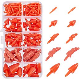 Arricraft 160 Pcs Snowman Nose Findings, Orange Red Snowman Nose Accessories, Plastic Toy Nose for Christmas Snowman DIY Decoration Crafts