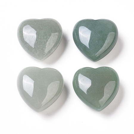 ARRICRAFT Natural Green Aventurine Beads, No Hole/Undrilled, Heart, 25~25.5x25x13mm