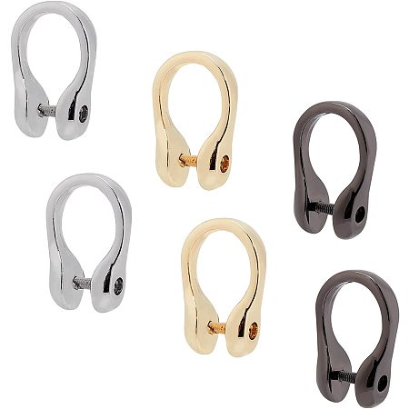 ARRICRAFT D-Rings for Purses, Screw in Shackle D-Rings with Closing Screw Shackle Horseshoe U Shape D Ring for DIY Leather Craft
