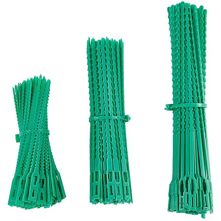 Plastic Reusable Multi-Purpose Cable Ties, Gear Tie Wraps, Soft Twist Ties, Medium Sea Green, 132x4~9x1~1.5mm, Hole: 8x3.5mm & 10x5mm