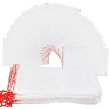 Organic Nylon Packing Pouches, Drawstring Bags, for Insect Control and Seed Soaking, White, 26.5x15.5x0.07cm