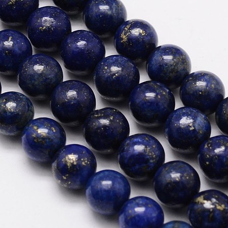 Arricraft Grade A Nature Lapis Lazuli Round Bead Strands, Dyed, 8mm, Hole: 1mm, about 48pcs/strand, 15.1 inches