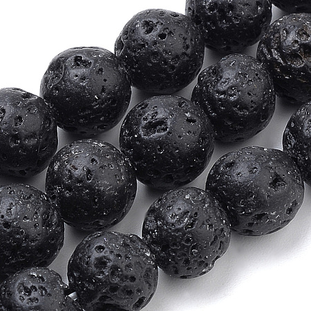 ARRICRAFT Natural Lava Rock Beads Strands, Dyed, Round, 8mm, Hole: 1mm, about 50pcs/strand, 15.7 inches