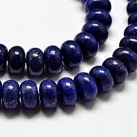 Arricraft Natural Lapis Lazuli Bead Strands, Rondelle, Dyed, 6x4mm, Hole: 1mm, about 95pcs/strand, 15 inches