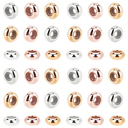 PANDAHALL ELITE 5-Petal Brass Micro Pave Cubic Zirconia Bead Caps, Cadmium Free & Nickel Free & Lead Free, Clear, Mixed Color, 9x9x3mm, Hole: 1.5mm, 12pcs/box