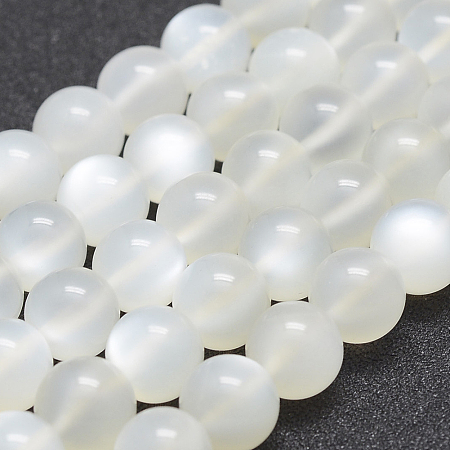 ARRICRAFT Natural Moonstone Beads Strands, Round, 10mm, Hole: 1mm, about 41pcs/strand, 15.7 inches(40cm)