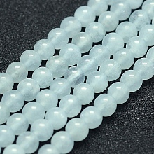 ARRICRAFT Natural Aquamarine Beads Strands, Grade A, Round, 4mm, Hole: 1mm, about 94pcs/strand, 15.5 inches(39.5cm)