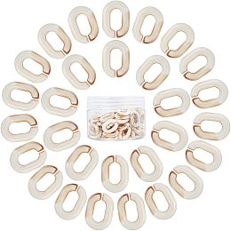 GORGECRAFT Acrylic Linking Rings, Quick Link Connectors, For Jewelry Chains Making, Imitation Gemstone Style, Oval, Tan, 19x14x4mm, Inner Diameter: 11x5.5mm; 100ps/box