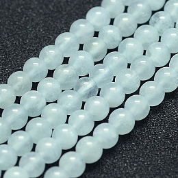 ARRICRAFT Natural Aquamarine Beads Strands, Grade A, Round, 4mm, Hole: 1mm, about 94pcs/strand, 15.5 inches(39.5cm)