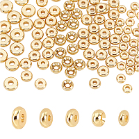PANDAHALL ELITE Brass Spacer Beads, Nickel Free, Flat Round, Real 18K Gold Plated, 6x1.5mm, Hole: 2mm, 200pcs/box