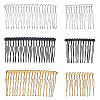 SUNNYCLUE Iron Hair Comb Findings, Mixed Color, 30pcs/set