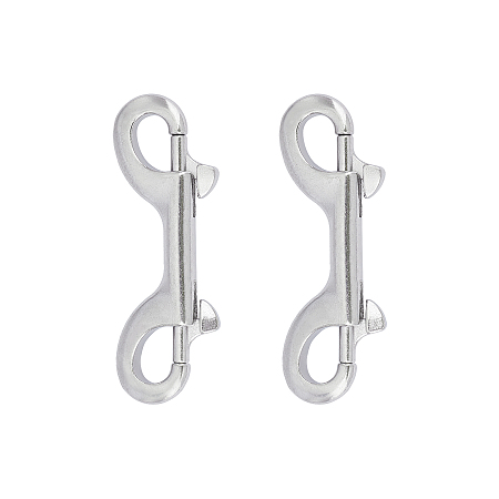 Unicraftale Double Ended Stainless Steel Lobster Clasp Snap Hook, Stainless Steel Color, 10.1x3.1x1cm; 2pcs/box