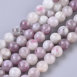 ARRICRAFT Natural Chinses Pink Tourmaline Beads Strand, Undyed, Round, 6mm, Hole: 0.8mm, about 65pcs/Strand, 15.35 inches(39cm)