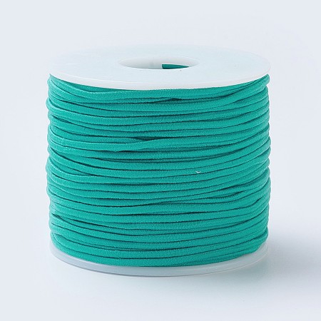 BENECREAT 2mm 55 Yards Elastic Cord Beading Stretch Thread Fabric Crafting Cord for Jewelry Craft Making (DarkTurquoise)