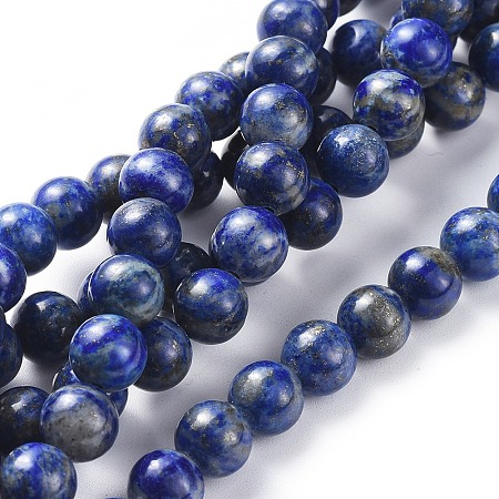 Arricraft Natural Lapis Lazuli Round Beads Strands, 8mm, Hole: 1mm, about 48pcs/strand, 15.5 inches