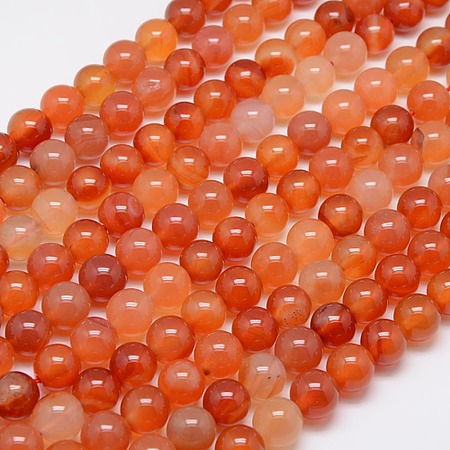 Arricraft Natural Carnelian Beads Strands, Round, Grade A, 10mm, Hole: 1mm, about 38pcs/strand, 15 inches