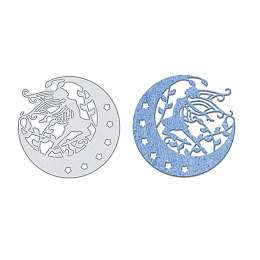 GLOBLELAND 1pc Metal Spirits of The Moon Cutting Dies Stencils for DIY Scrapbooking Album Decorative Wedding Invitation Card Making