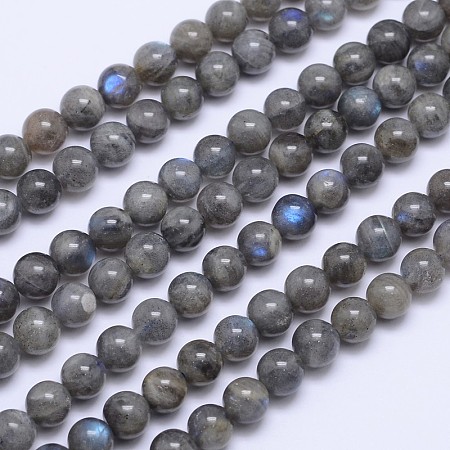 ARRICRAFT Natural Labradorite Round Bead Strands, 8mm, Hole: 1mm, about 48pcs/strand, 15.5 inches