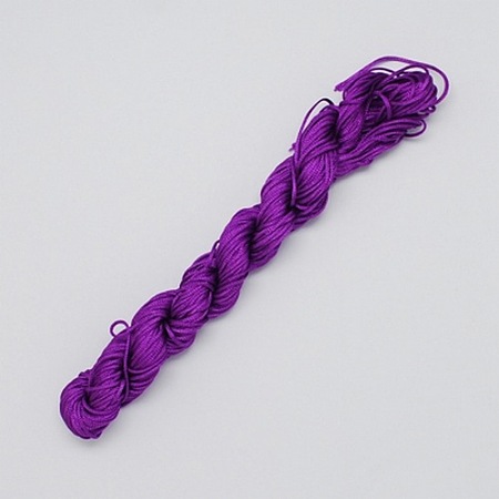 Honeyhandy 10M Nylon Jewelry Thread, Nylon Cord for Custom Woven Bracelets Making, Purple, 2mm