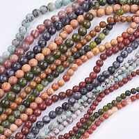 ARRICRAFT Natural Mixed Genmstone Beads Strands, Round, Mixed Color, 6~10mm, Hole: 1mm, about 40~65pcs/strand, 15.7 inches~16.53 inches