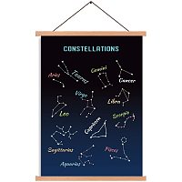 ARRICRAFT Poster Hanger 12 Constellation Magnetic Wooden Poster Astronomy Science Hangers Poster with Hanger Canvas Wall Art for Walls Pictures Prints Maps Scrolls 17.3x11in