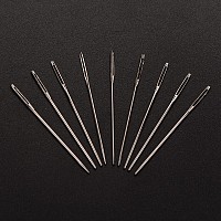 Honeyhandy Iron Sewing Needles, Platinum, 48x1.3mm, Hole: 0.8mm, about 25pcs/bag